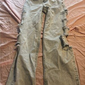 Distressed Gray Women Jeans new size 2